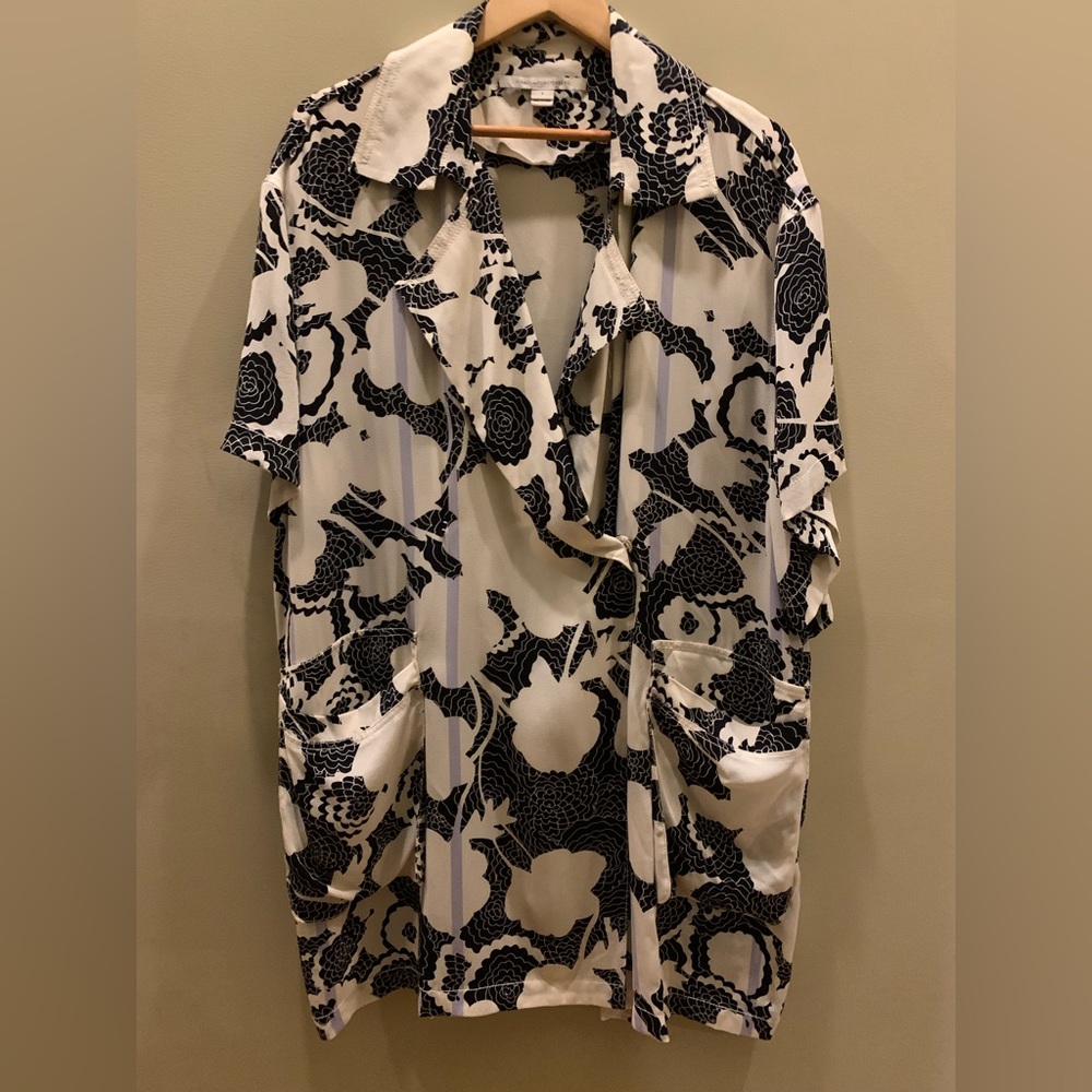 Diane Von Furstenberg Silk Print Caftan Wrap Dress